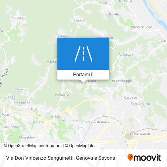 Mappa Via Don Vincenzo Sanguinetti