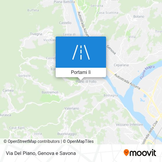Mappa Via Del Piano