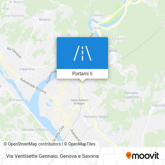 Mappa Via Ventisette Gennaio