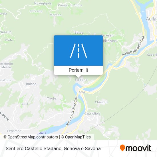 Mappa Sentiero Castello Stadano