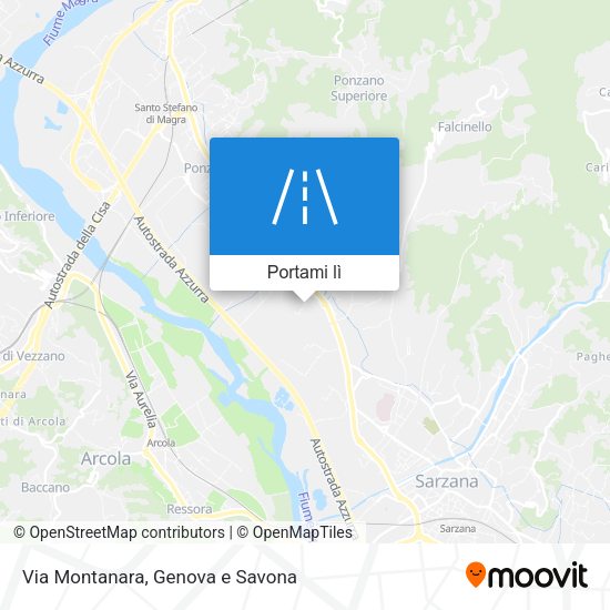 Mappa Via Montanara