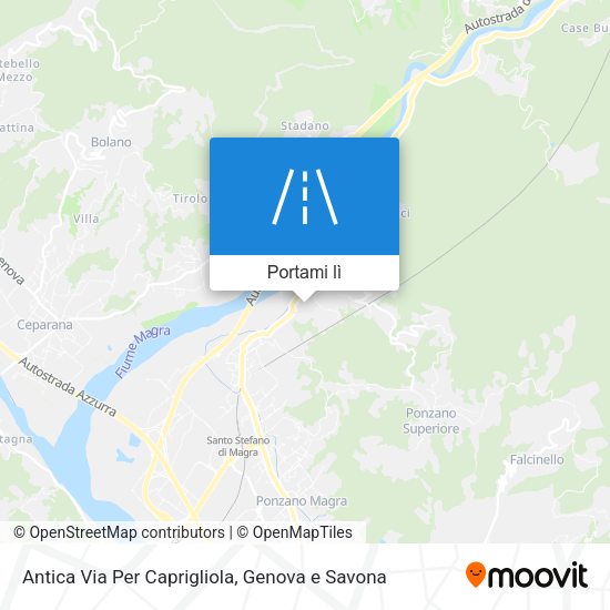 Mappa Antica Via Per Caprigliola