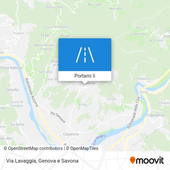 Mappa Via Lavaggia