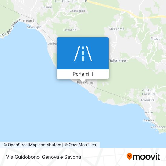 Mappa Via Guidobono