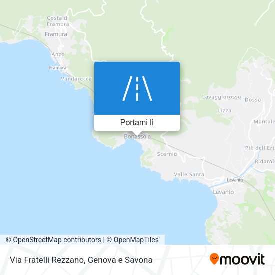 Mappa Via Fratelli Rezzano