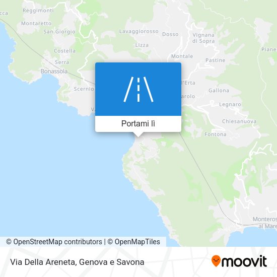 Mappa Via Della Areneta