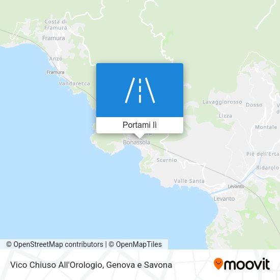 Mappa Vico Chiuso All'Orologio