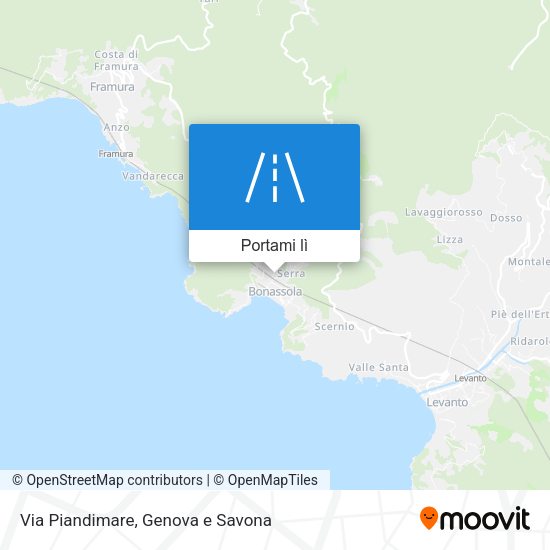 Mappa Via Piandimare