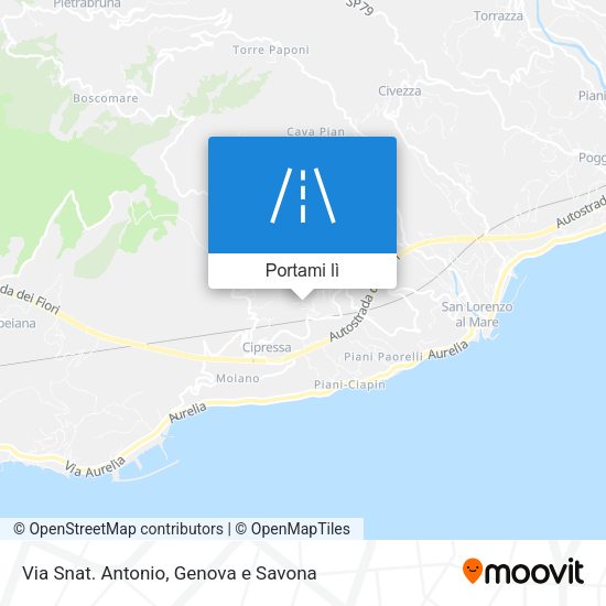 Mappa Via Snat. Antonio
