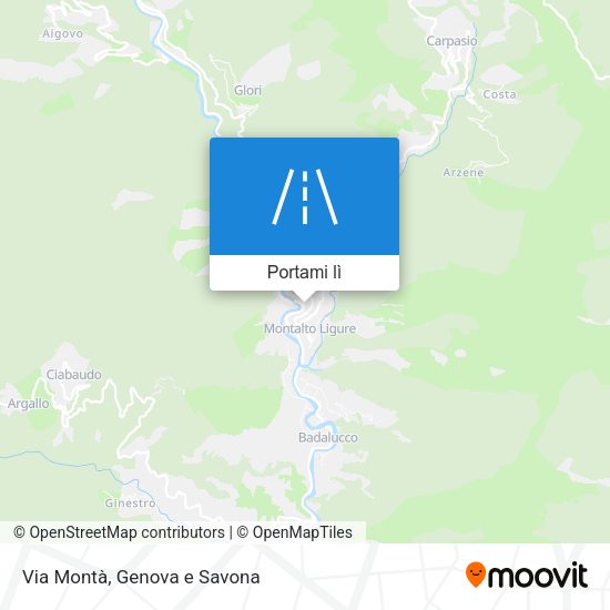 Mappa Via Montà