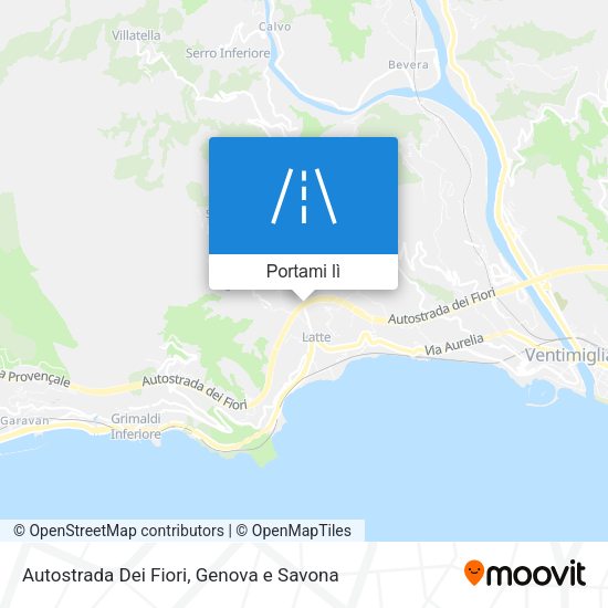 Mappa Autostrada Dei Fiori
