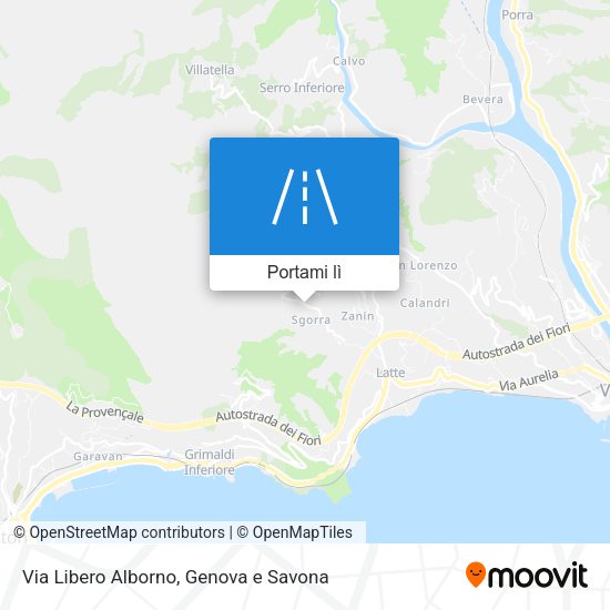 Mappa Via Libero Alborno
