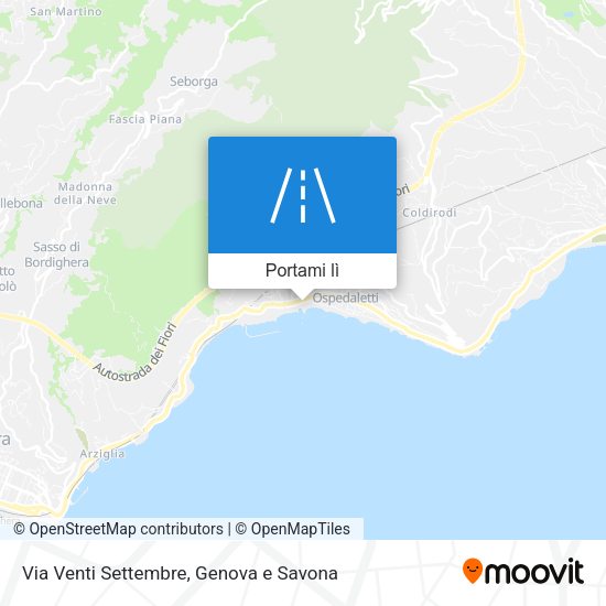 Mappa Via Venti Settembre