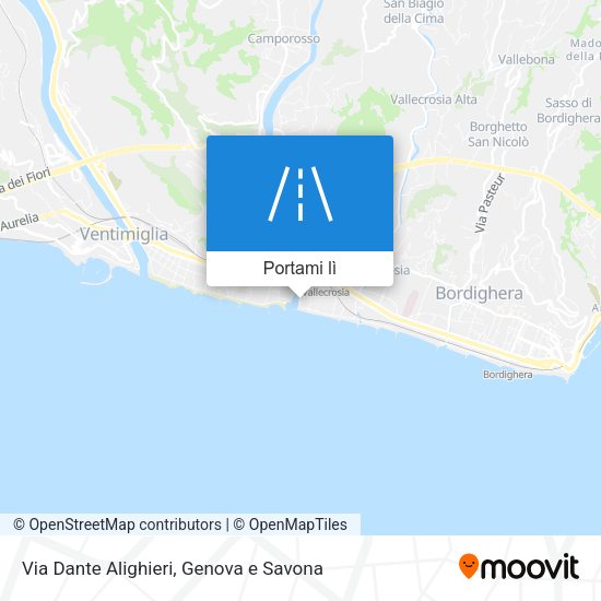 Mappa Via Dante Alighieri