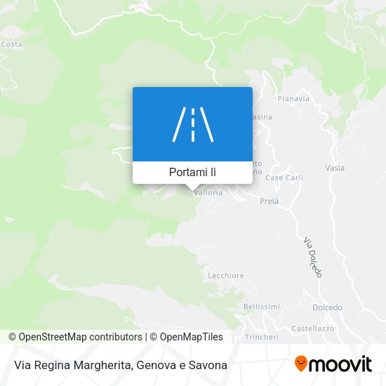 Mappa Via Regina Margherita