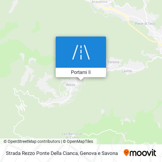 Mappa Strada Rezzo Ponte Della Cianca