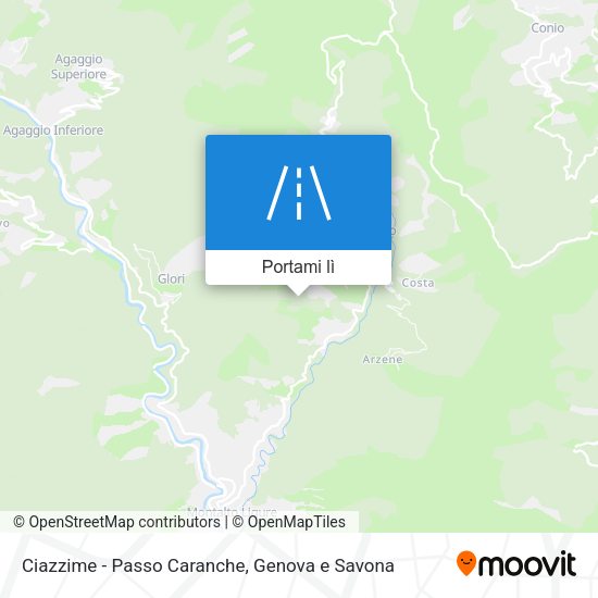 Mappa Ciazzime - Passo Caranche