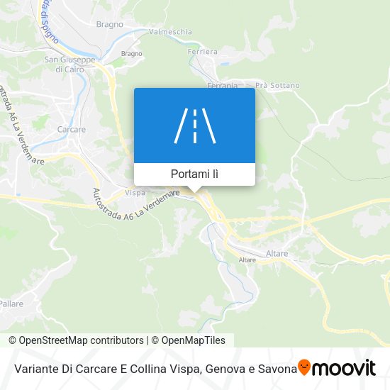 Mappa Variante Di Carcare E Collina Vispa