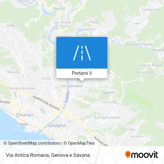 Mappa Via Antica Romana