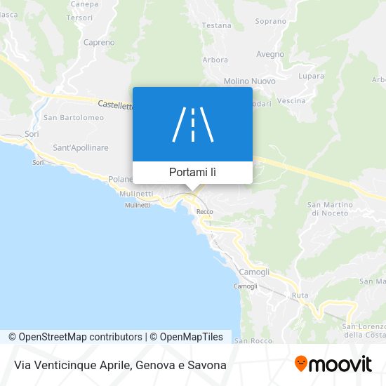 Mappa Via Venticinque Aprile