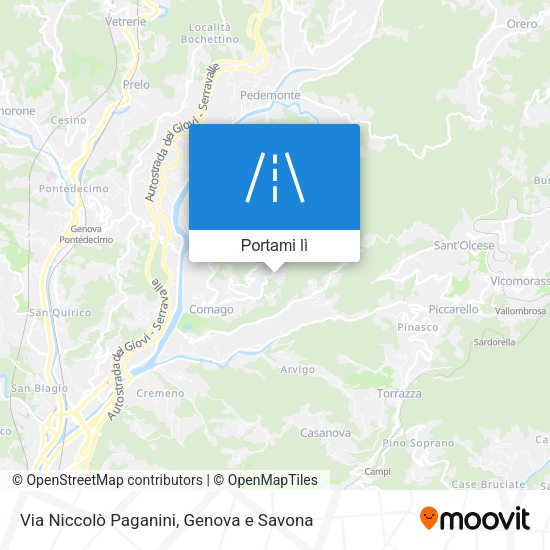 Mappa Via Niccolò Paganini