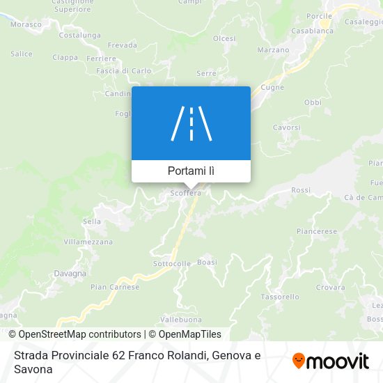 Mappa Strada Provinciale 62 Franco Rolandi