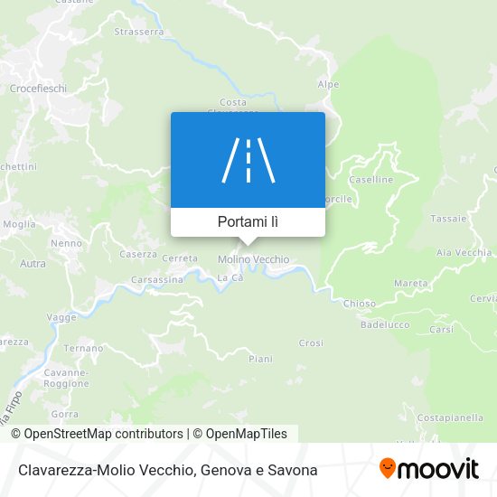 Mappa Clavarezza-Molio Vecchio