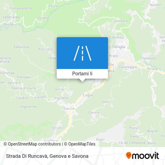 Mappa Strada Di Runcavà