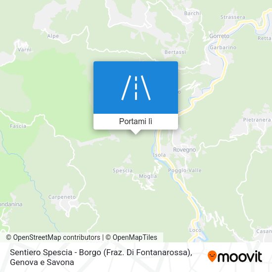Mappa Sentiero Spescia - Borgo (Fraz. Di Fontanarossa)