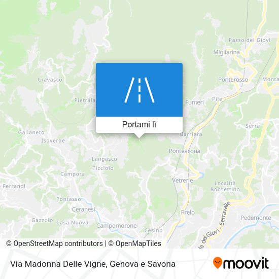 Mappa Via Madonna Delle Vigne