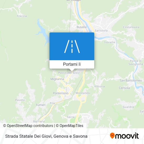 Mappa Strada Statale Dei Giovi