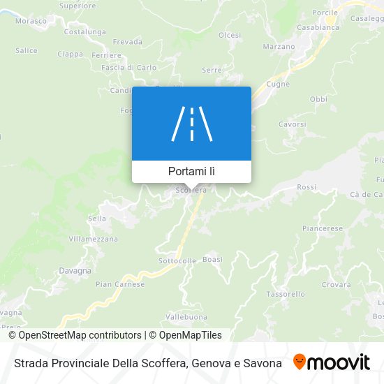 Mappa Strada Provinciale Della Scoffera
