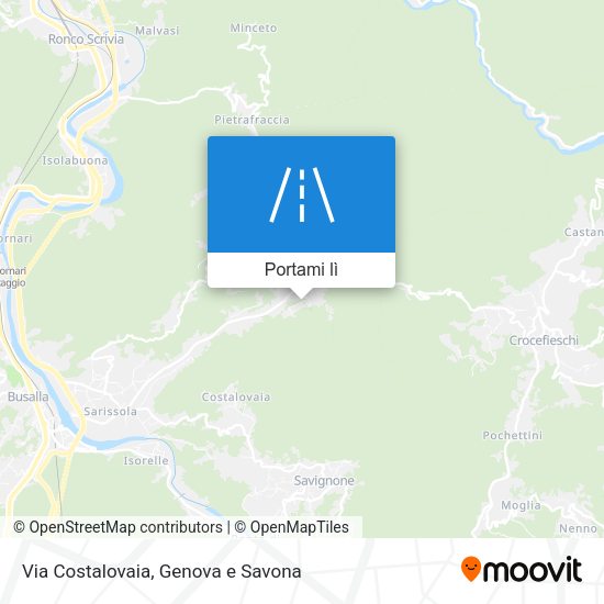 Mappa Via Costalovaia