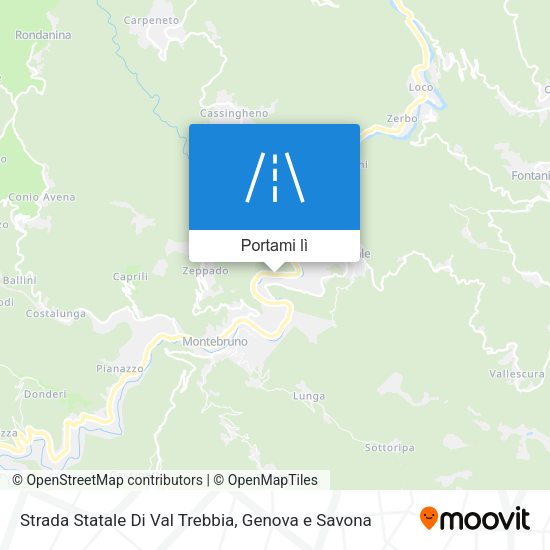 Mappa Strada Statale Di Val Trebbia