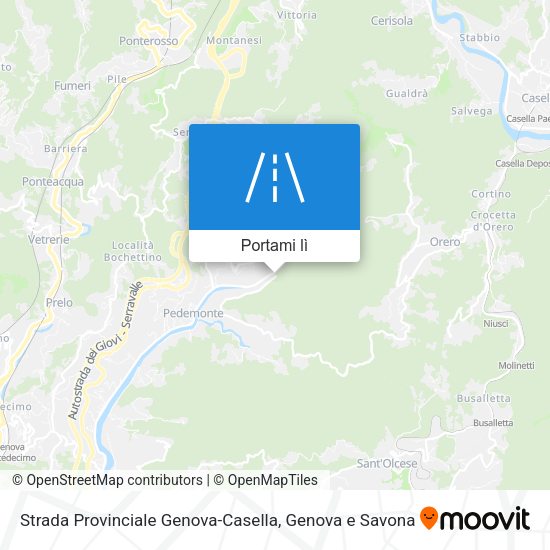 Mappa Strada Provinciale Genova-Casella