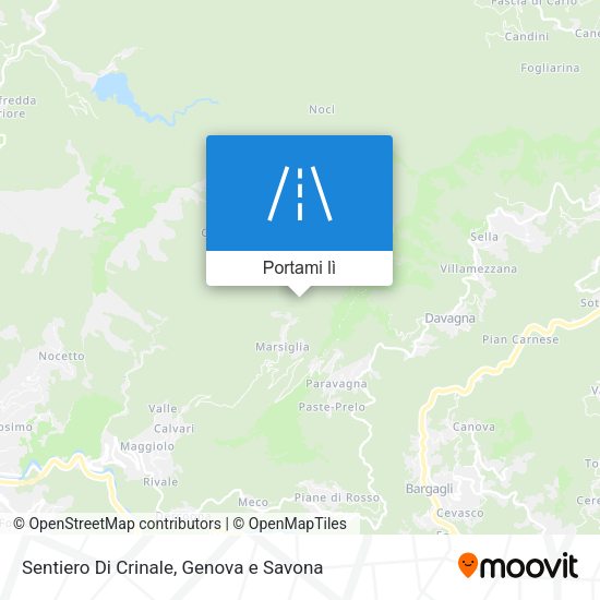 Mappa Sentiero Di Crinale