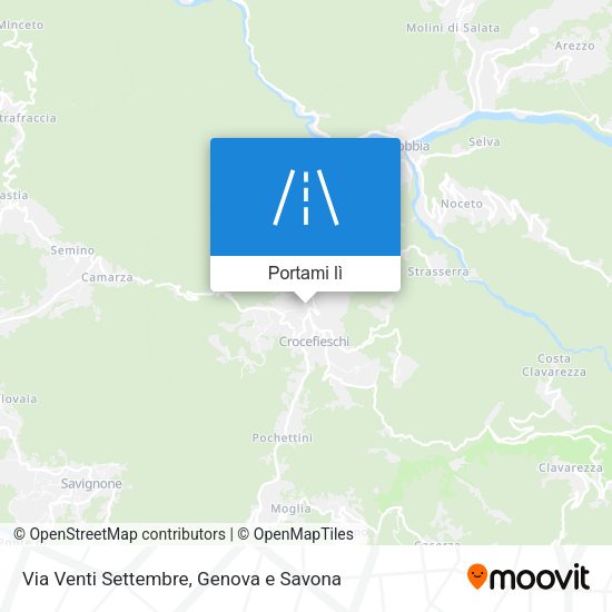 Mappa Via Venti Settembre