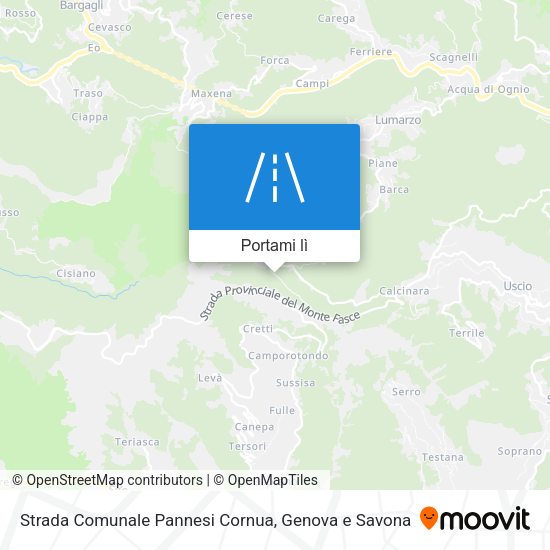 Mappa Strada Comunale Pannesi Cornua