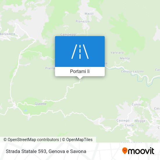 Mappa Strada Statale 593