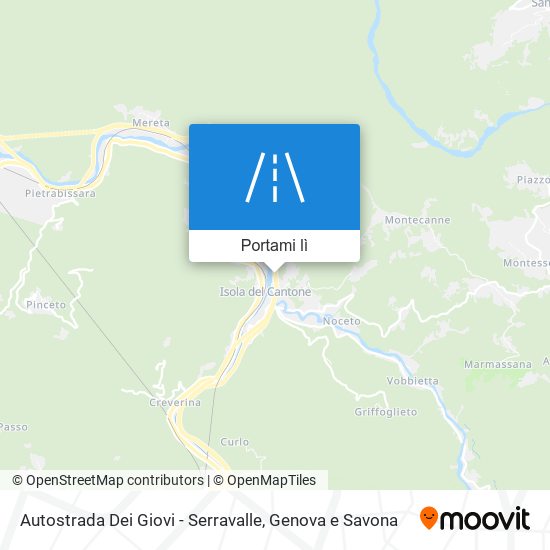 Mappa Autostrada Dei Giovi - Serravalle