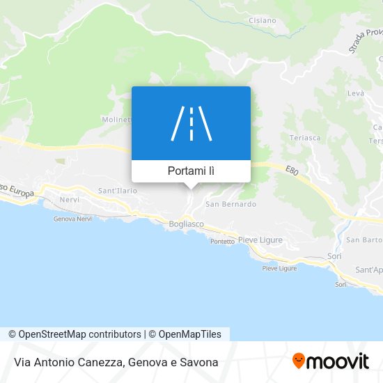 Mappa Via Antonio Canezza