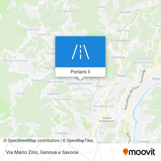 Mappa Via Mario Zino