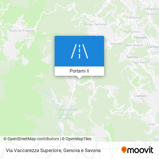 Mappa Via Vaccarezza Superiore