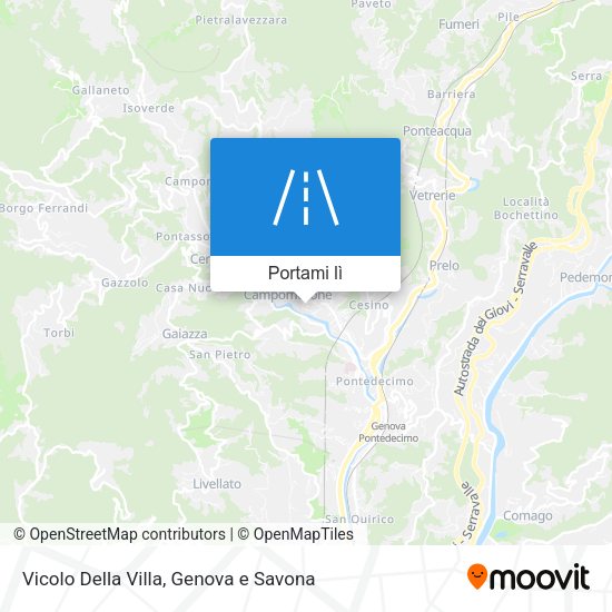 Mappa Vicolo Della Villa