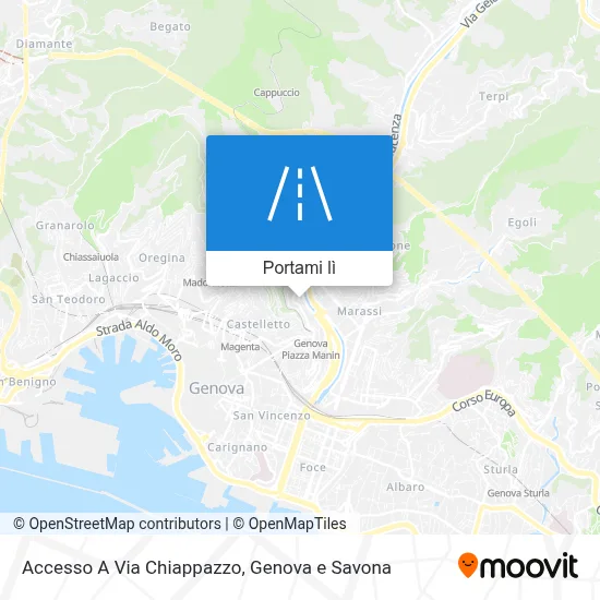 Mappa Accesso A Via Chiappazzo