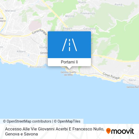 Mappa Accesso Alle Vie Giovanni Acerbi E Francesco Nullo