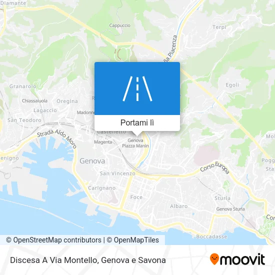Mappa Discesa A Via Montello