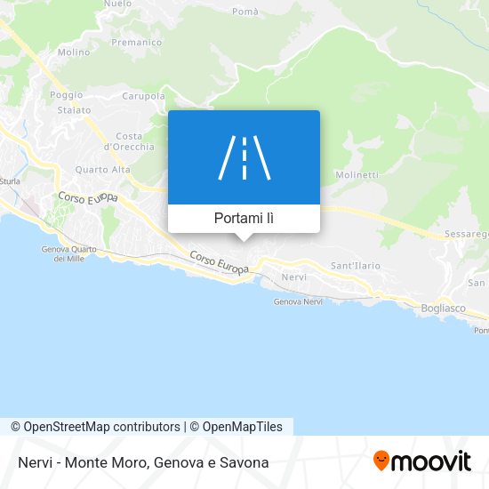 Mappa Nervi - Monte Moro
