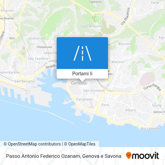 Mappa Passo Antonio Federico Ozanam