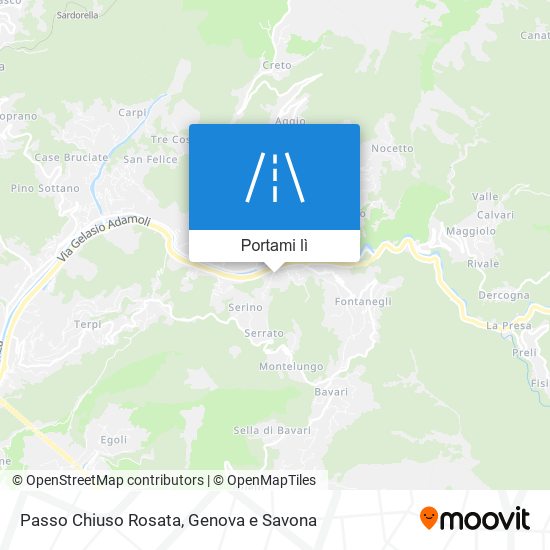 Mappa Passo Chiuso Rosata